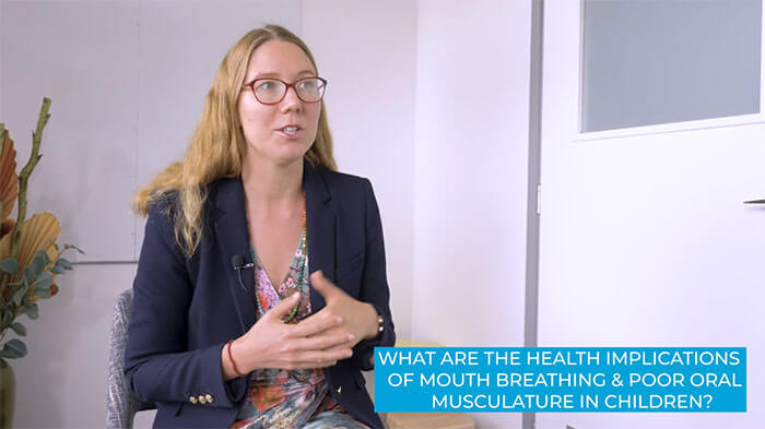 What are the health implications of mouth breathing & poor oral musculature in children